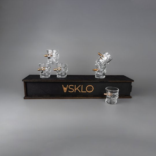 SET VASOS BULLET VERSION CALAVERA