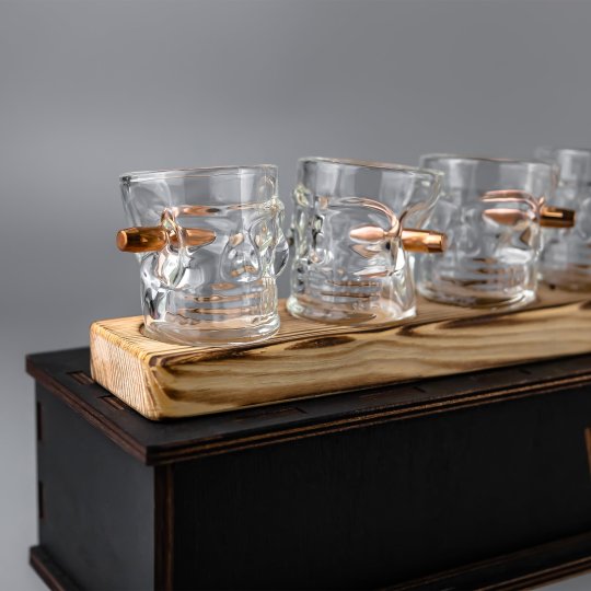 SET VASOS BULLET VERSION CALAVERA